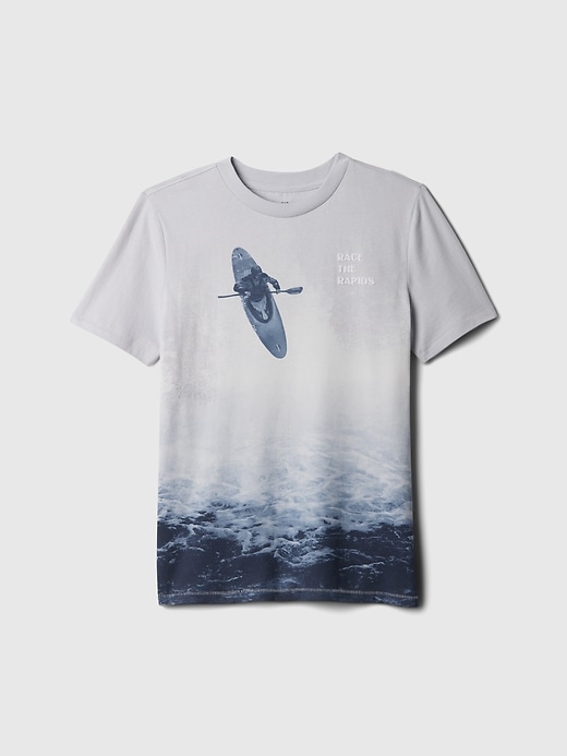 1 of 8 showing, with the color grey of product Kids Graphic T-Shirt