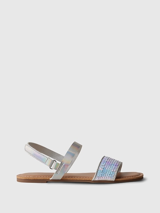 1 of 8 showing, with the color multi iridescent of product Kids Interactive Sequin Sandals