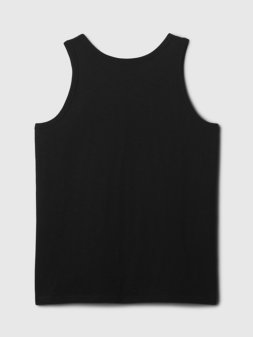 2 of 8 showing, with the color true black of product Kids Graphic Tank Top