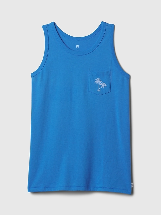 1 of 8 showing, with the color breezy blue of product Kids Graphic Tank Top