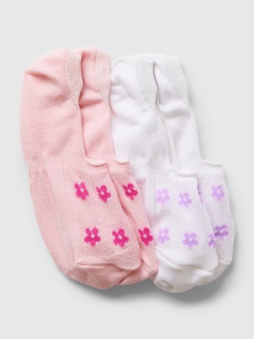 1 of 8 showing, with the color light peony pink & white of product No-Show Socks (2-Pack)