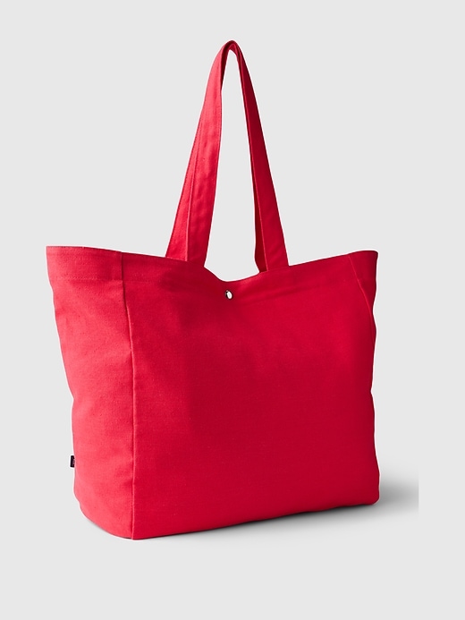 2 of 8 showing, with the color slipper red of product Linen-Cotton Tote Bag