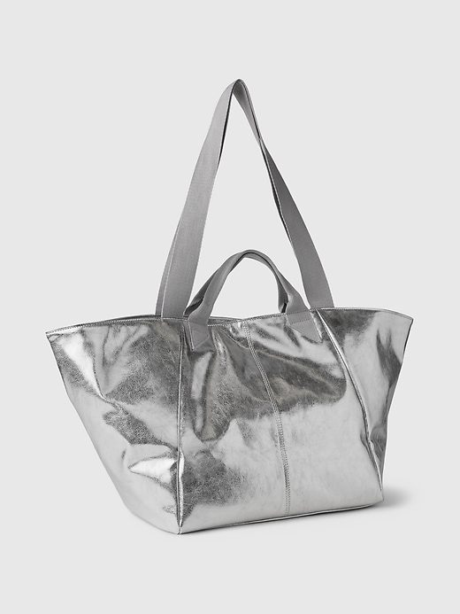 Silver leather shoulder bag new arrivals