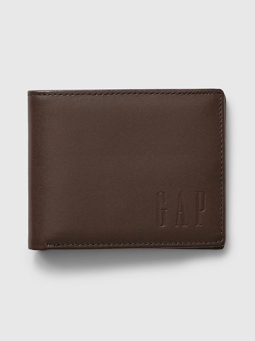 1 of 8 showing, with the color brown of product Leather Wallet