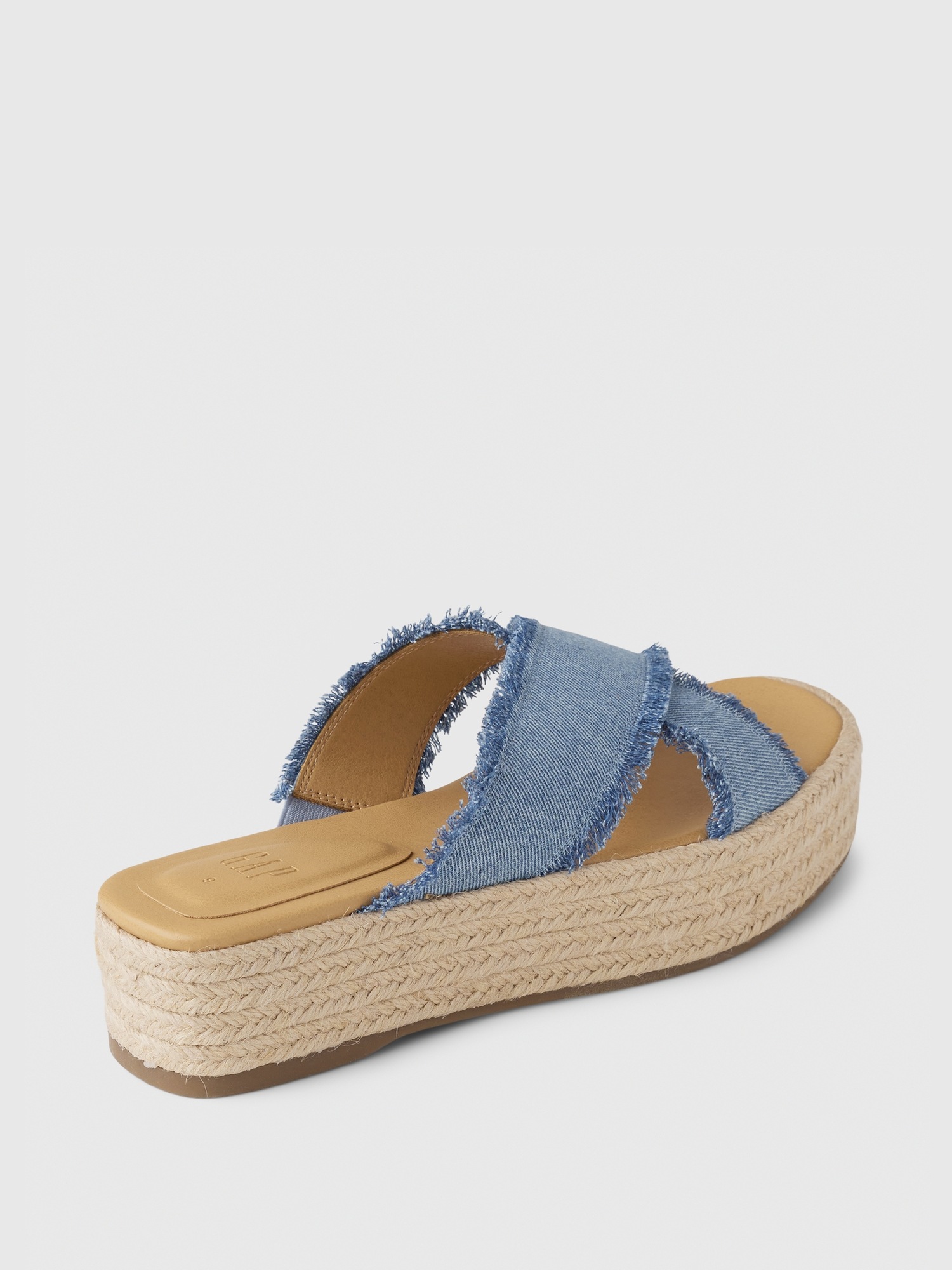 Женские сандалии Gap Denim Espadrille Platform, цвет: Синий джинсовый — фото 4