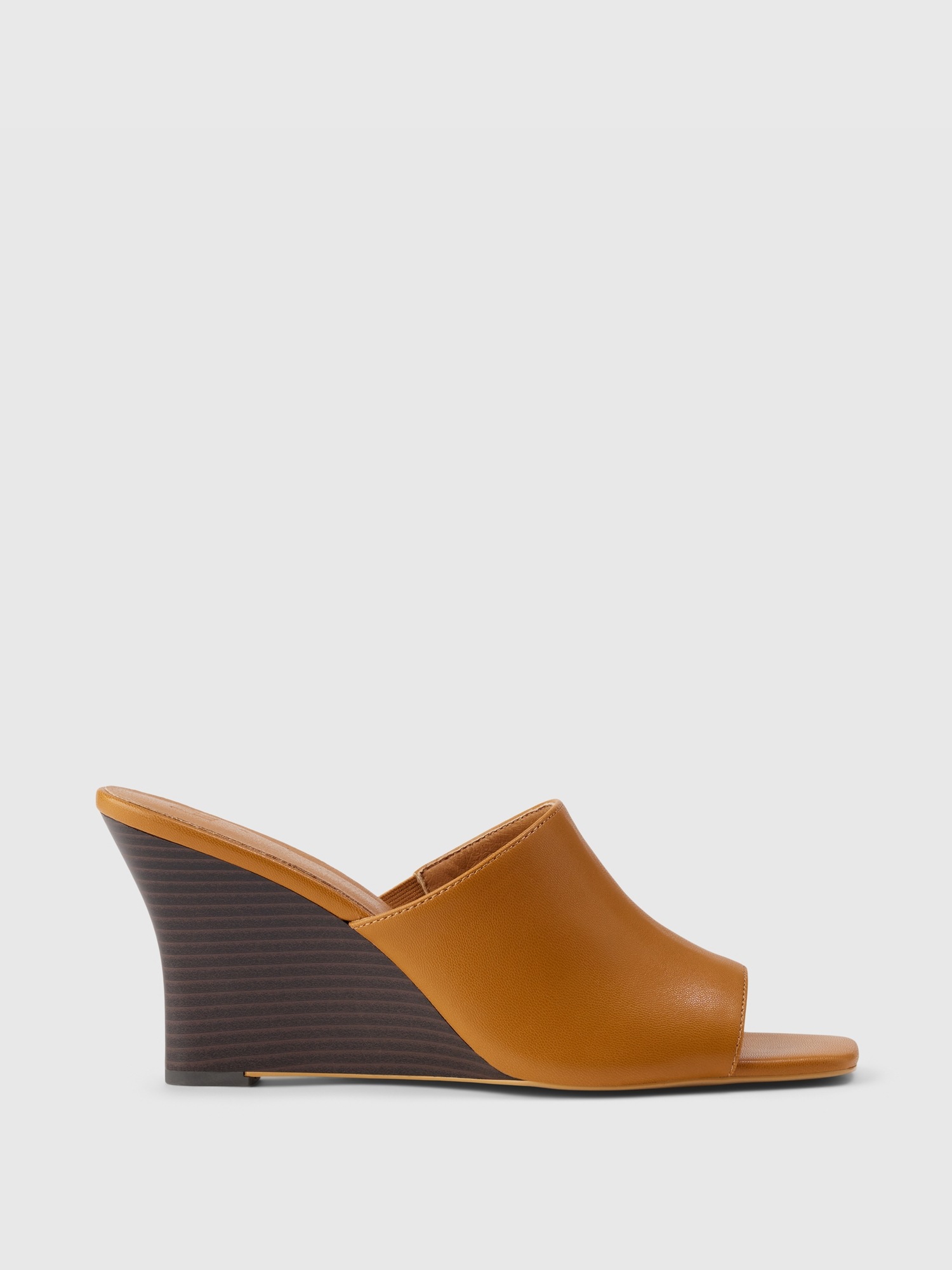 Женские туфли Gap Vegan Leather Wedge Heels, цвет: Коньячный коричневый
