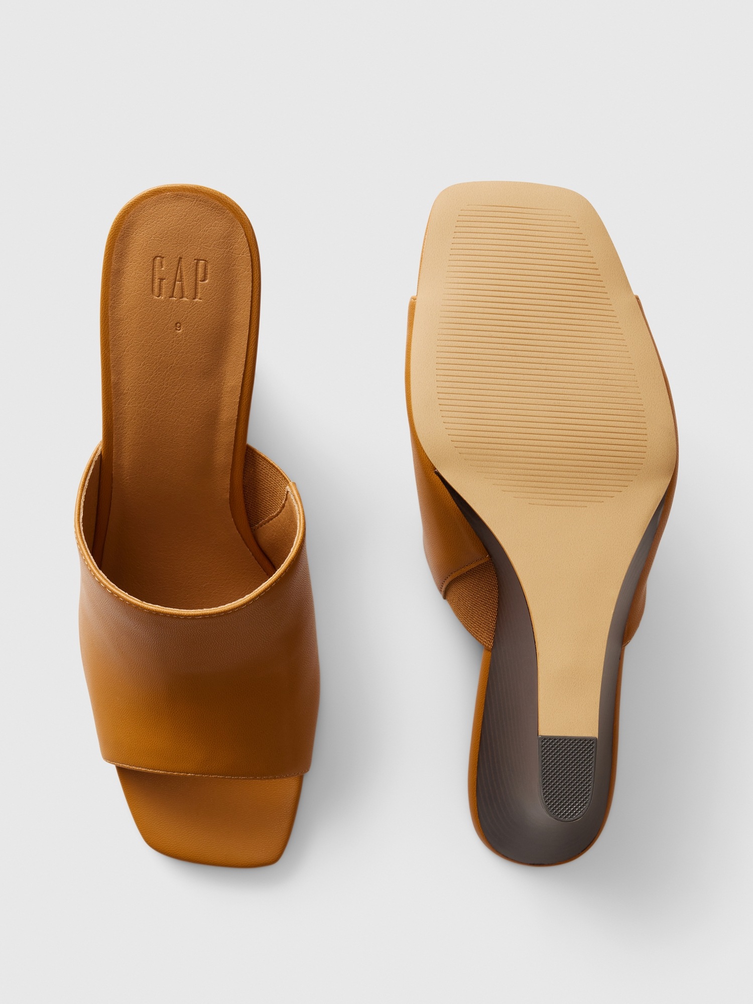 Женские туфли Gap Vegan Leather Wedge Heels, цвет: Коньячный коричневый — фото 3