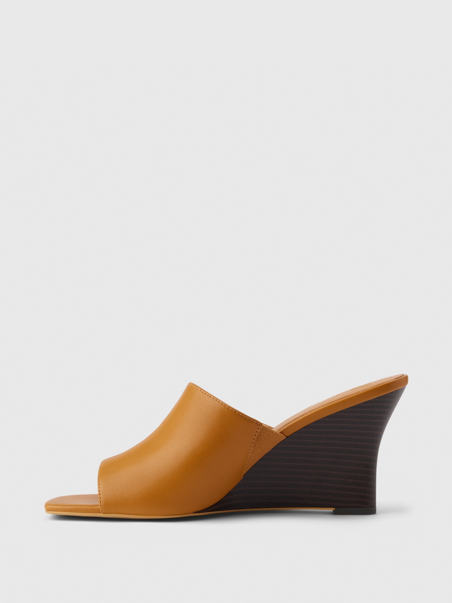 Женские туфли Gap Vegan Leather Wedge Heels, цвет: Коньячный коричневый — фото 5
