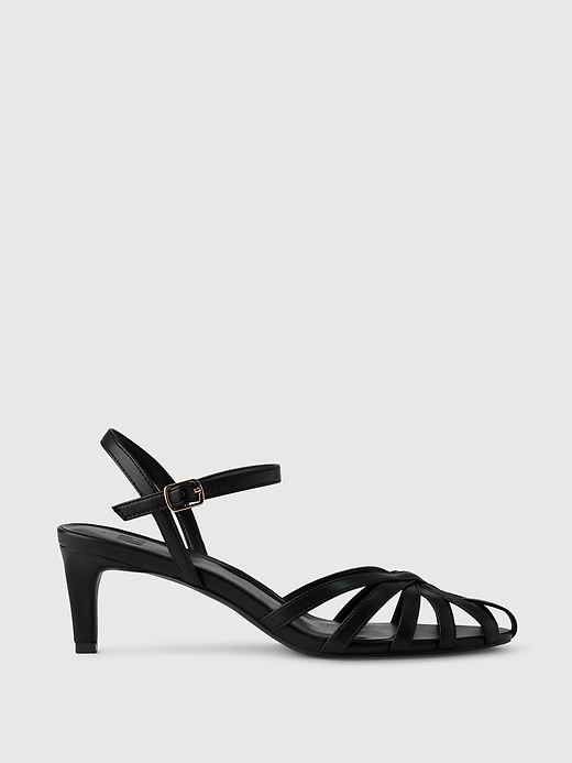 1 of 8 showing, with the color true black of product Cage Heels