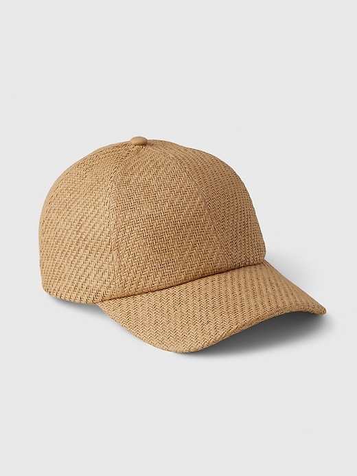 1 of 8 showing, with the color natural of product Straw Baseball Hat