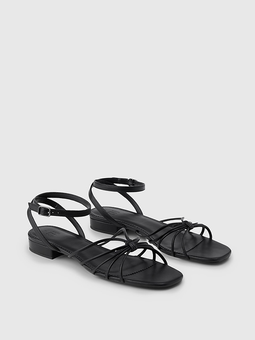 2 of 8 showing, with the color true black of product Strappy Sandals