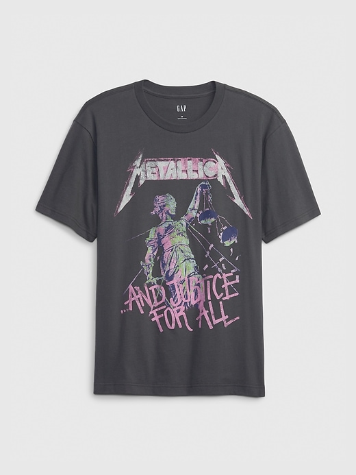 1 of 8 showing, with the color cast iron grey of product Metallica Graphic T-Shirt