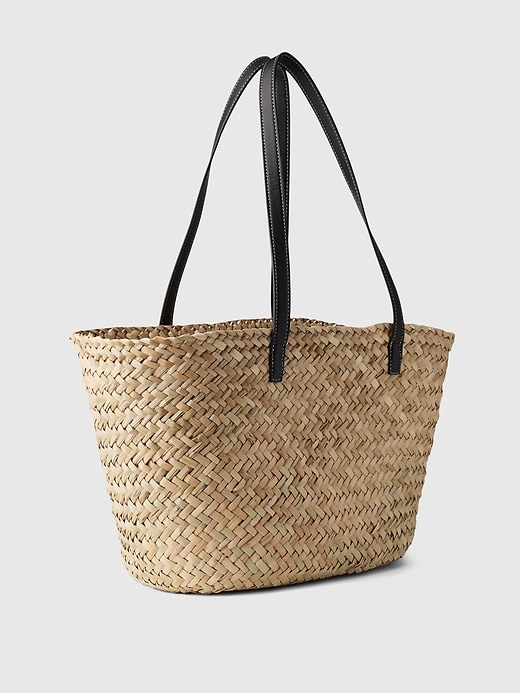 2 of 8 showing, with the color natural of product Straw Tote Bag