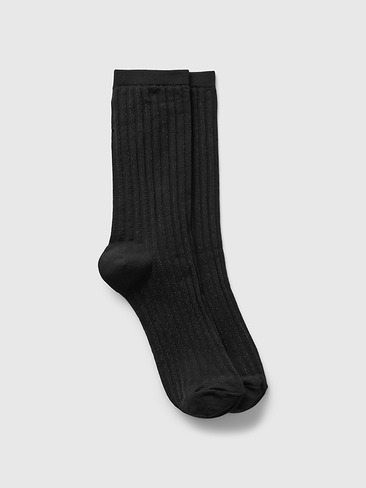 1 of 8 showing, with the color true black stripe of product Sheer Trouser Socks