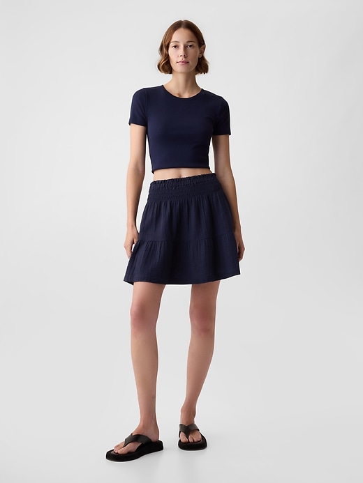 Juniper blu tiered ruffle mini retailer skirt
