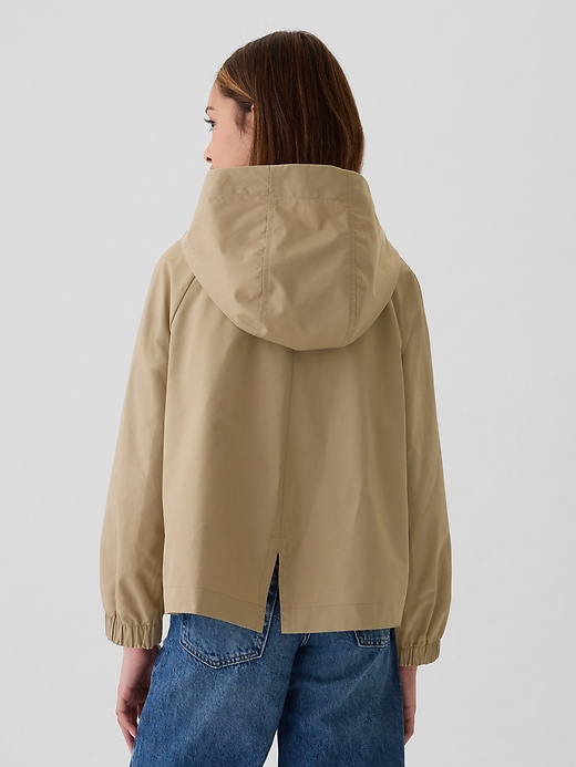 2 of 8 showing, with the color khaki of product Kids Anorak Trench Coat