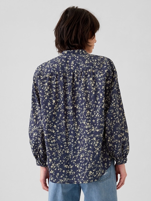 2 of 8 showing, with the color navy blue floral of product Relaxed Shirt