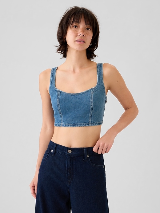 1 of 8 showing, with the color medium wash of product Cropped Denim Brami