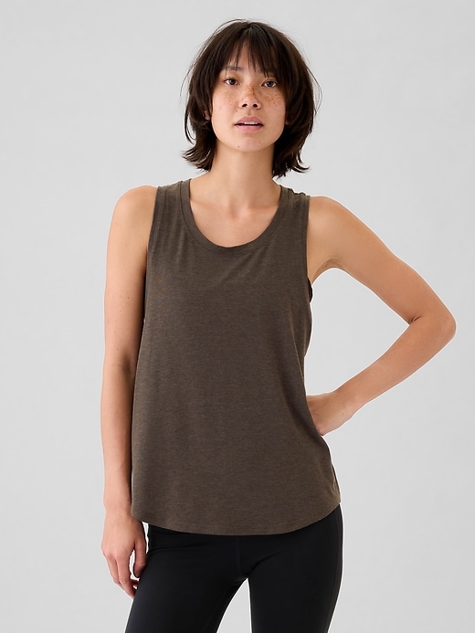 1 of 8 showing, with the color terra brown of product GapFit Muscle Tank Top