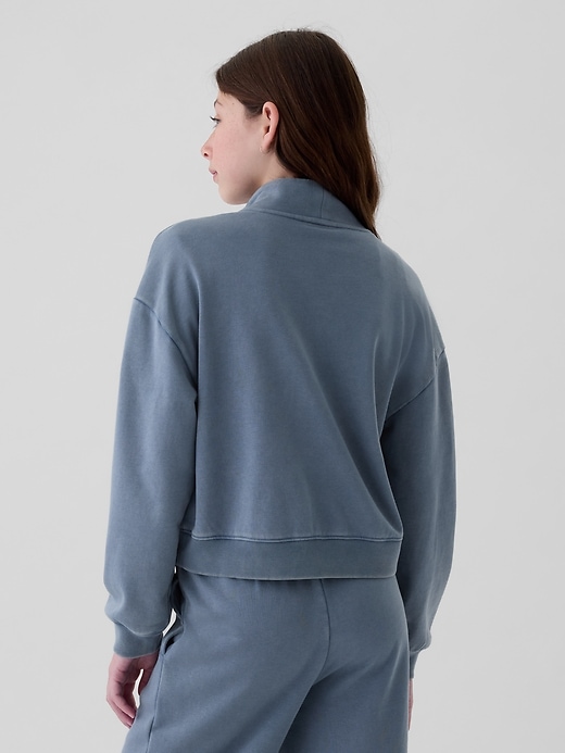 Image number 2 showing, Kids VintageSoft Half-Zip Cropped Pullover