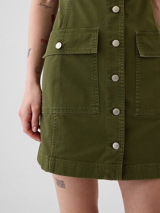 gap utility button mini dress Utility Button Mini Dress