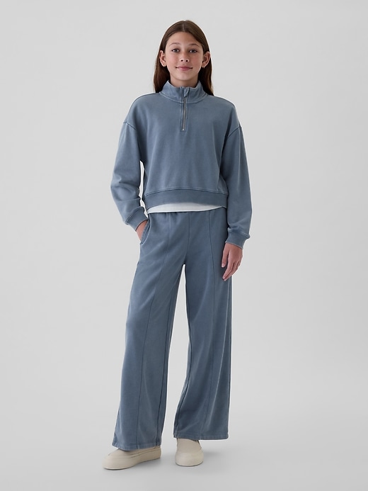 Image number 3 showing, Kids VintageSoft Half-Zip Cropped Pullover