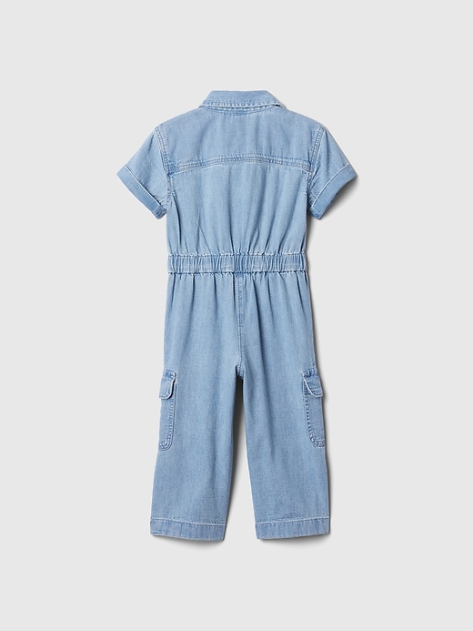 2 of 8 showing, with the color light wash of product Baby & Toddler Utility Jumpsuit