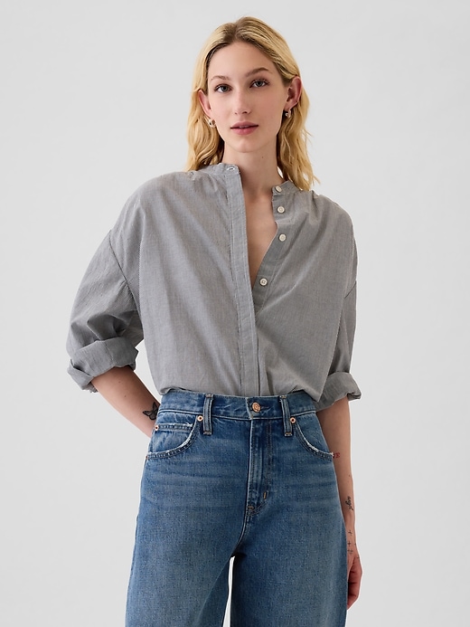 1 of 8 showing, with the color grey stripe of product Relaxed Shirt