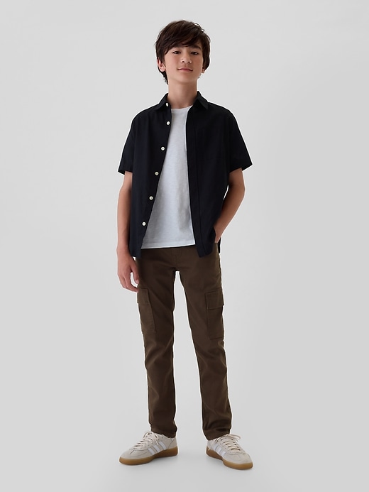 1 of 8 showing, with the color Brown of product Kids Slim City Cargo Jeans
