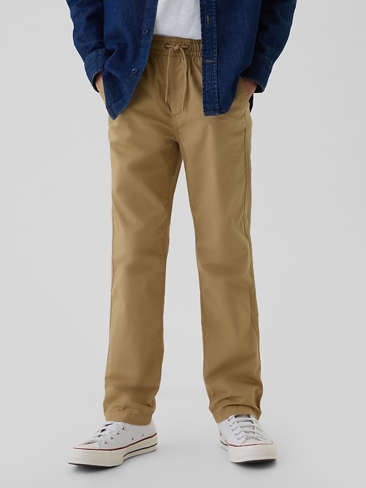 2 of 8 showing, with the color new british khaki of product Kids Pull-On Straight Khakis