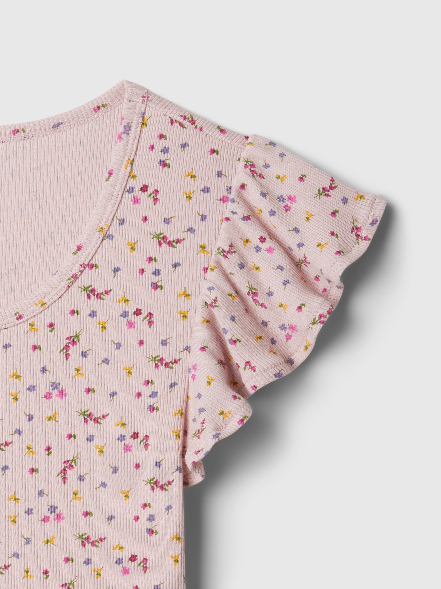Kids rib flutter t shirt gap