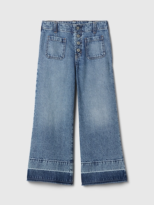 Image number 9 showing, Kids High Rise Stride Wide-Leg Ankle Jeans