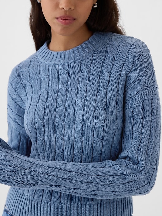 Cable-Knit Cropped Sweater | Gap