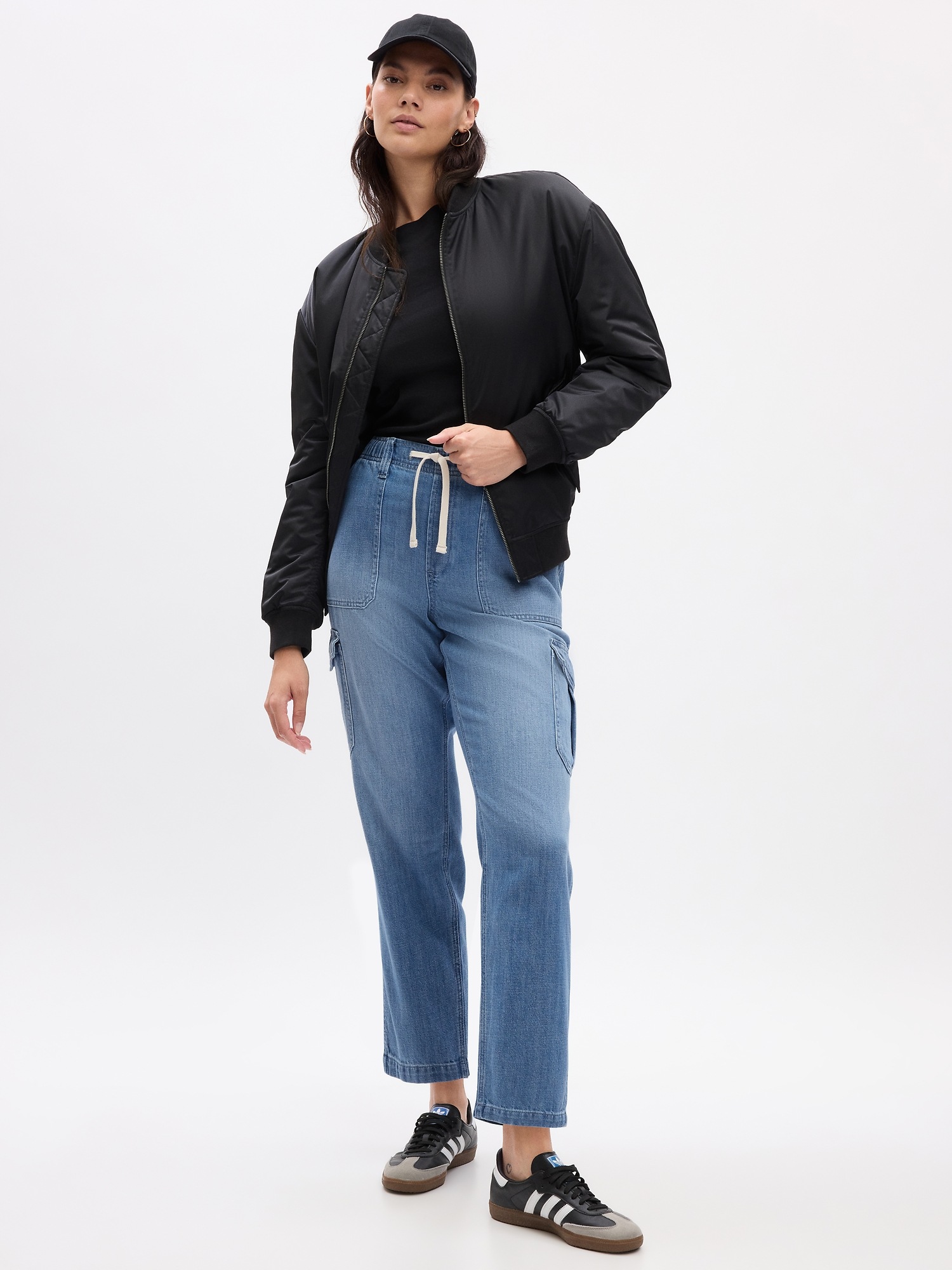 Женские джинсы Gap Denim Easy Cargo Joggers — фото 5