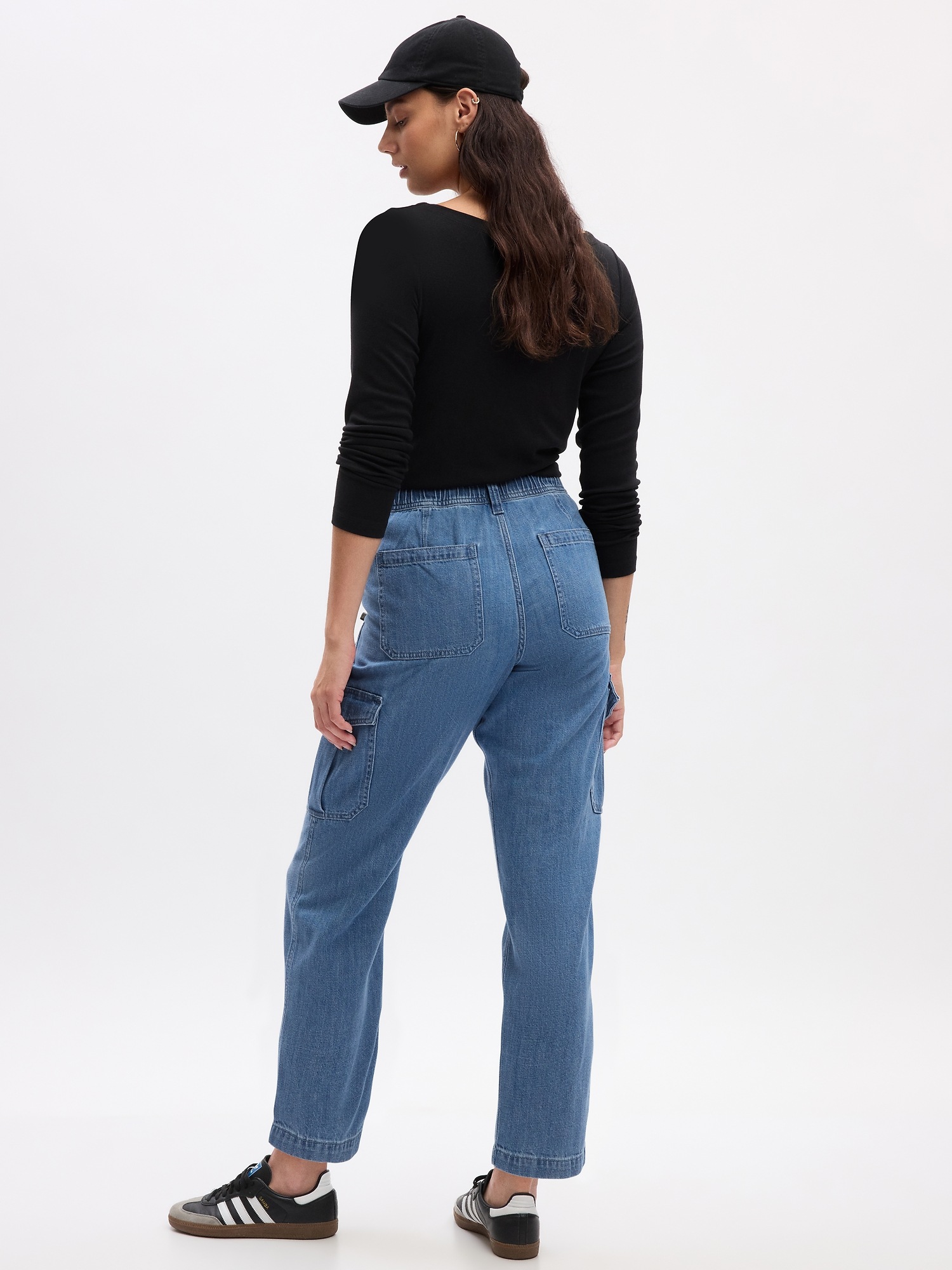 Женские джинсы Gap Denim Easy Cargo Joggers — фото 6