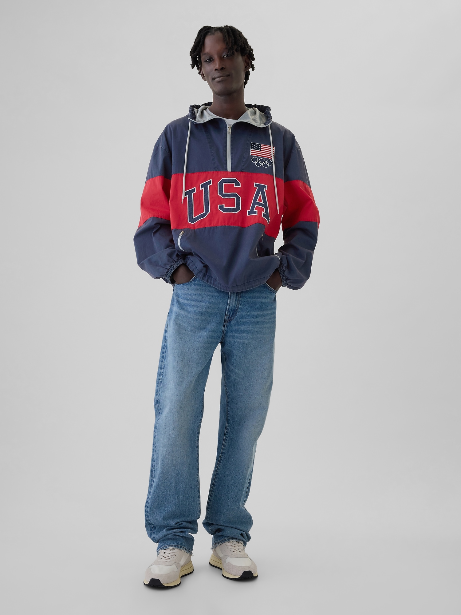 Team USA Oversized Anorak Jacket Gap