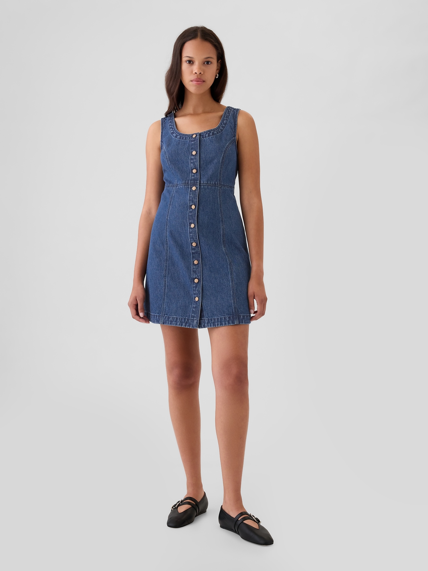 Petite jean dress hot sale