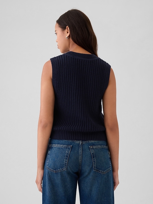 2 of 8 showing, with the color blue indigo of product Sweater Vest