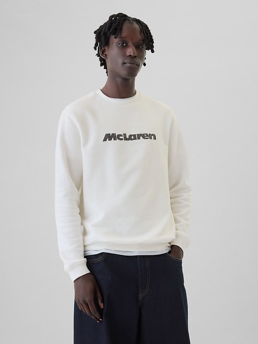 1 of 8 showing, with the color new off white of product McLaren Graphic Sweatshirt