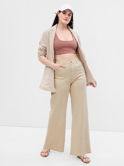 Image number 6 showing, High Rise Stride Wide-Leg Jeans