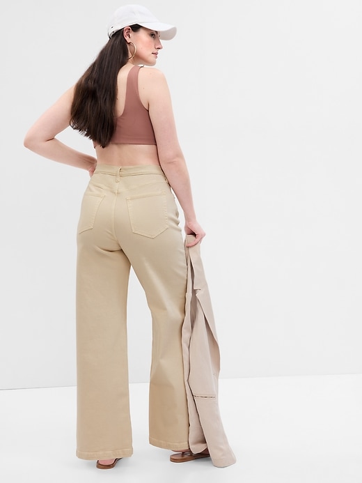 Image number 7 showing, High Rise Stride Wide-Leg Jeans