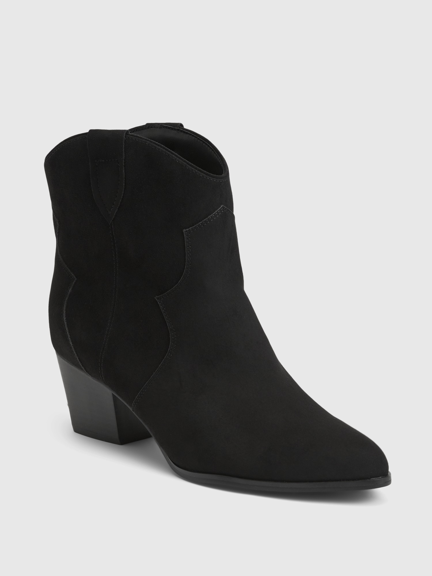 Faux Suede Western Boots Gap