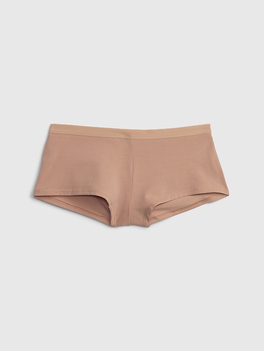 1 of 8 showing, with the color brush beige of product Organic Stretch Cotton Shorty