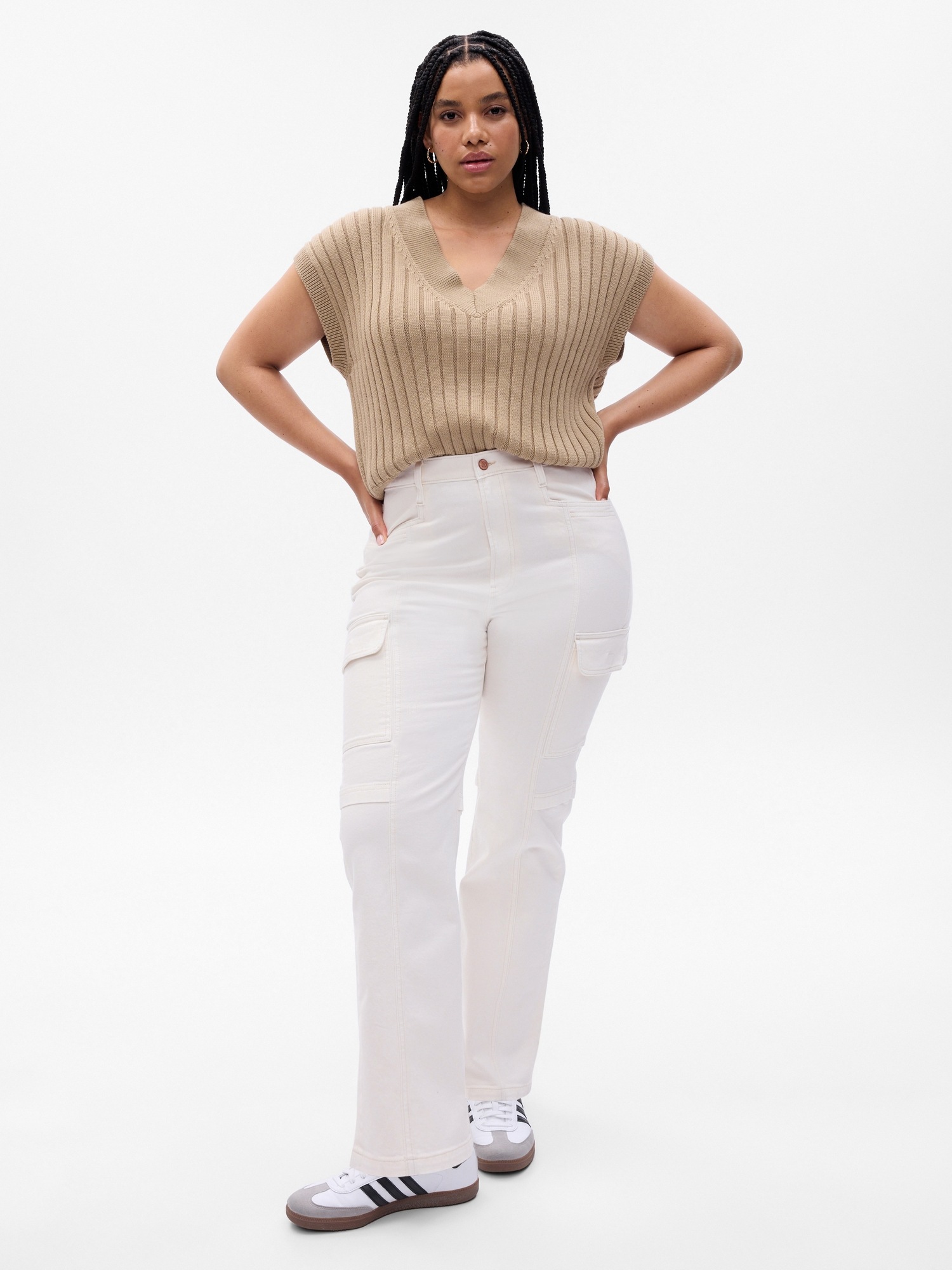 Женские джинсы Gap Mid Rise '90s Loose Cargo Jeans — фото 5