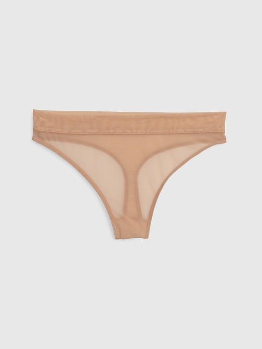 1 of 8 showing, with the color brush beige of product Mesh Thong