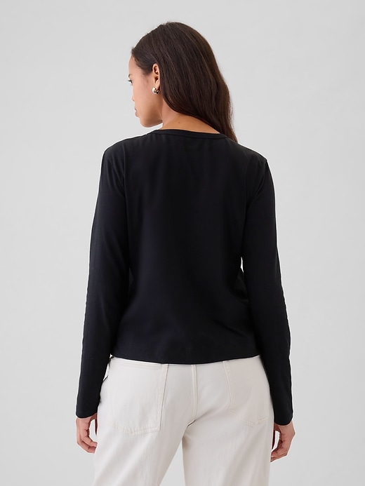 2 of 8 showing, with the color black of product Organic Cotton VintageSoft T-Shirt