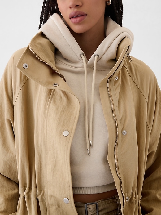 Oversized Nylon Parka | Gap