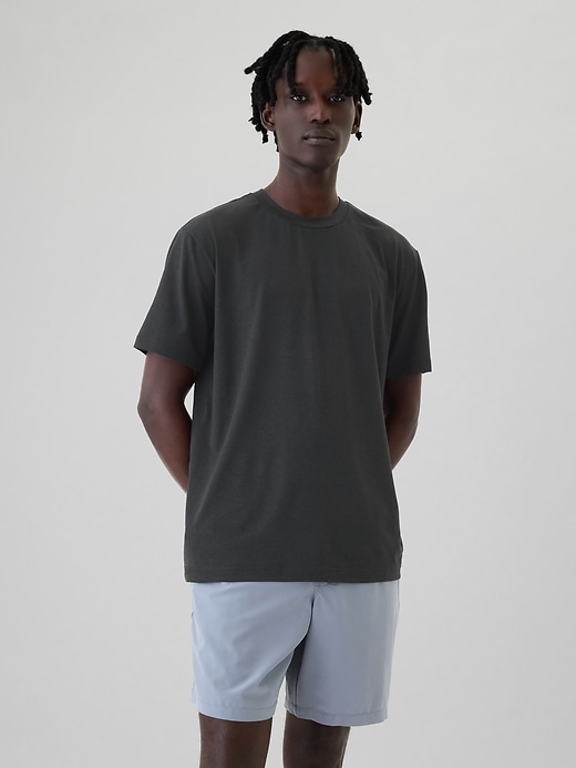 1 of 8 showing, with the color black of product Relaxed Tech T-Shirt