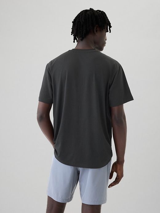2 of 8 showing, with the color black of product Relaxed Tech T-Shirt