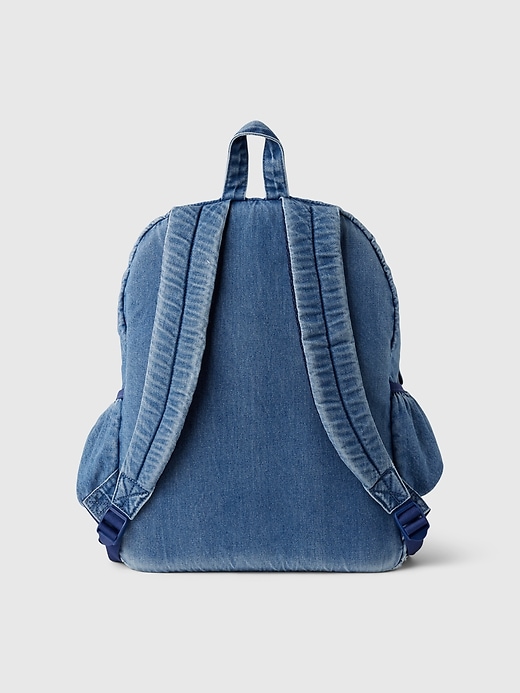 2 of 8 showing, with the color medium wash of product Gap × American Girl Logo Denim Backpack